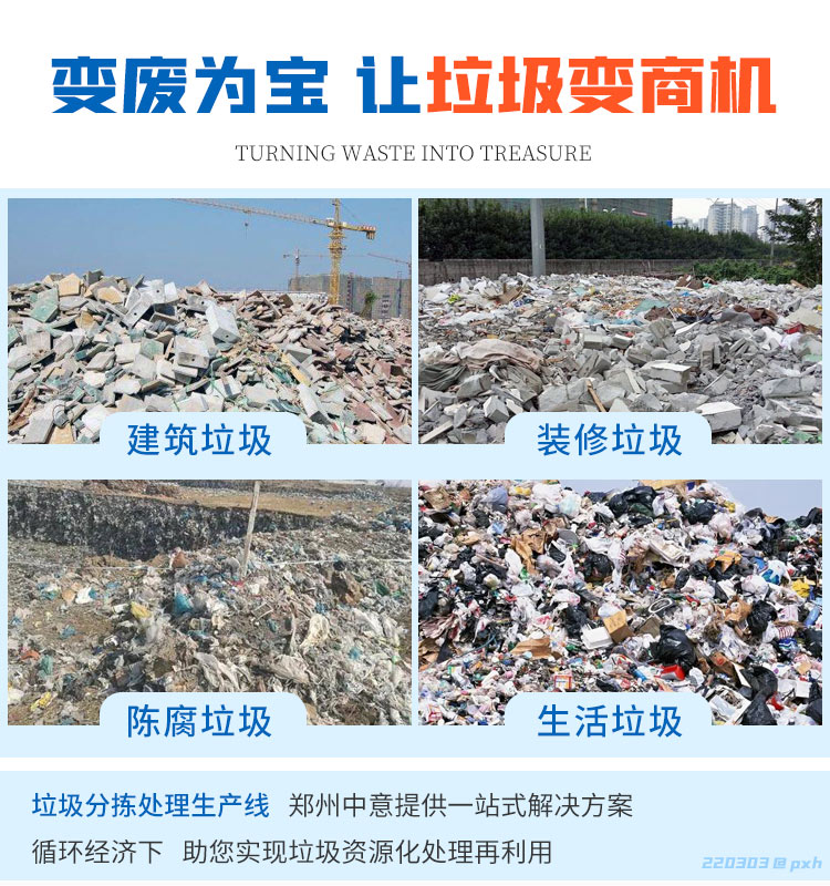 裝修垃圾、陳腐垃圾成分復(fù)雜